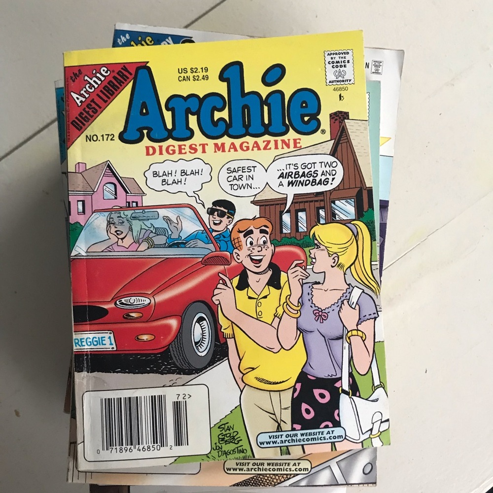 Archie Digest Magazine Comic Book #172 - Yellow & Red Cover